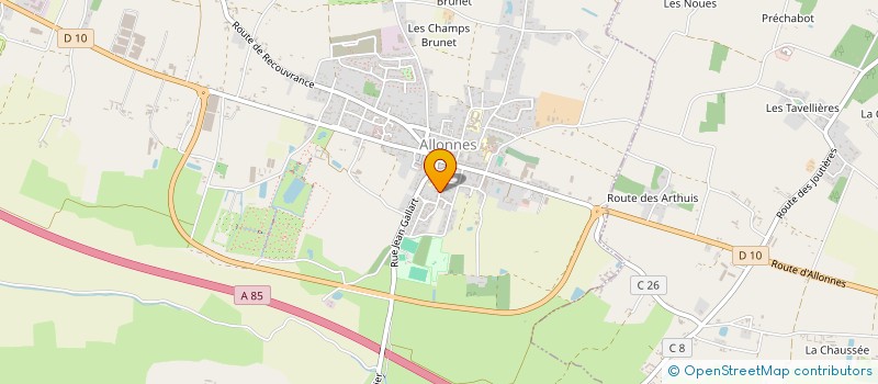 localisation de l'entreprise ASS RURALE AGRIC POUR INSERT RETOUR EMPL  ALLONNES