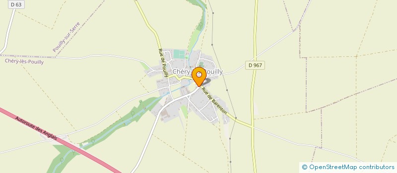localisation de l'entreprise ASS RURALE DE LOISIRS DE CHERY  CHERY-LES-POUILLY
