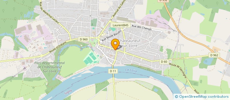 localisation de l'entreprise ASS RURALE FAMILIALE à CHATEAUNEUF-SUR-LOIRE