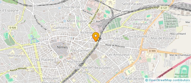 localisation de l'entreprise ASS RYTHMES ET COULEURS  NIMES