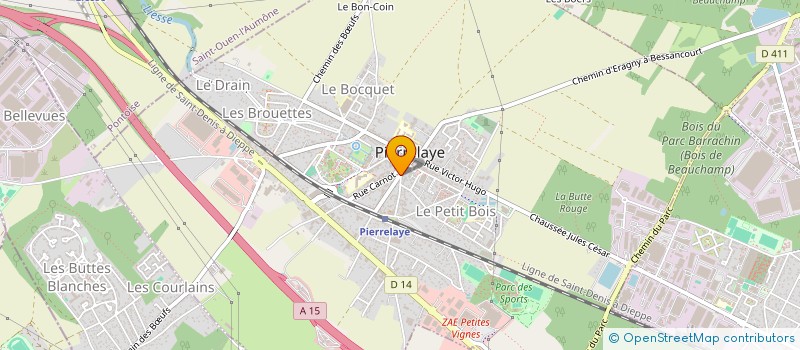 localisation de l'entreprise ASS  S A A S  PIERRELAYE