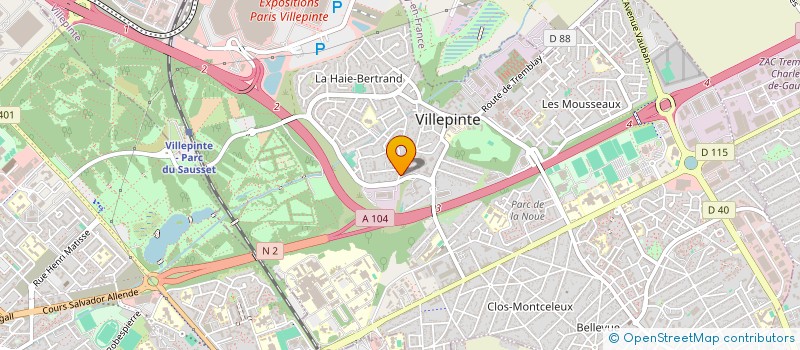 localisation de l'entreprise ASS S.A.P SECTEUR ATELIER PROTEGE à VILLEPINTE