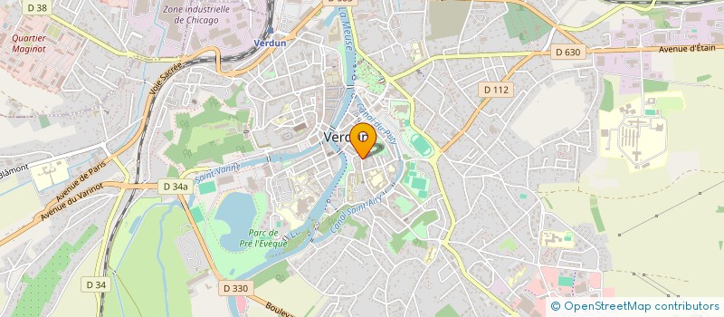 localisation de l'entreprise ASS SA VERDUN RUGBY à VERDUN
