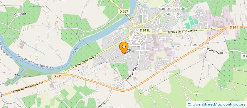 localisation de l'entreprise ASS SAC A PUCES à SAINTE-LIVRADE-SUR-LOT