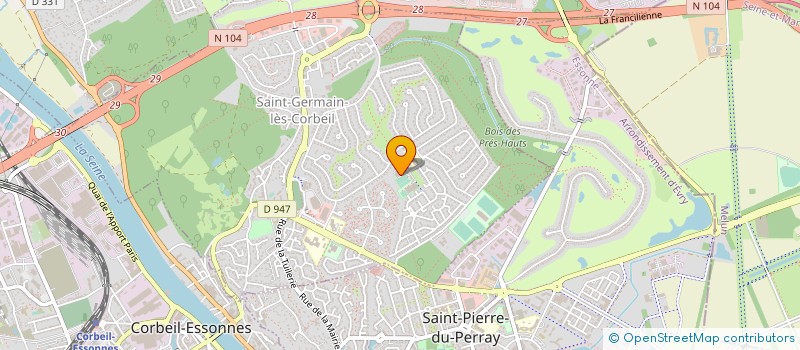 localisation de l'entreprise ASS SAINT GERMINOISE DE TAE KWON DO  ST GERMAIN LES CORBEIL