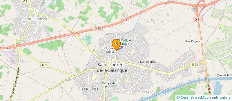 localisation de l'entreprise ASS SALANQUAISE DE TENNIS  SAINT-LAURENT-DE-LA-SALANQUE