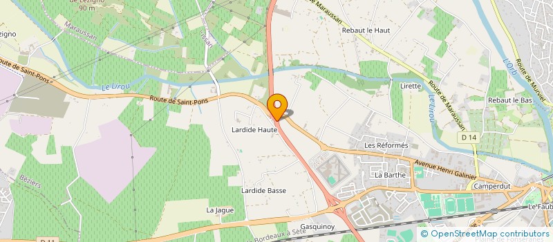 localisation de l'entreprise ASS SALARIES AGRICOLES VULGA PROGRES AGR  BEZIERS