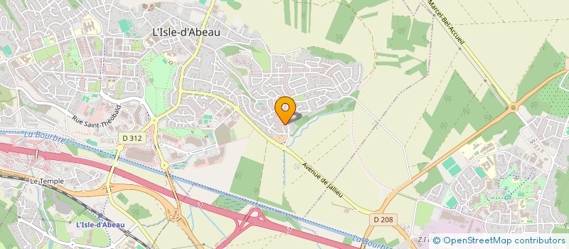 localisation de l'entreprise ASS SANDRA UNE VIE UN ESPOIR  L'ISLE-D'ABEAU