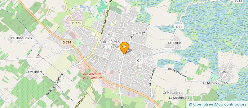 localisation de l'entreprise ASS SANITAIRE SOCIALE CENTRE SOINS  SAINT-PIERRE-D'OLERON