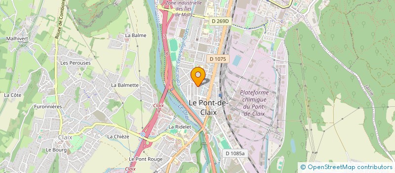 localisation de l'entreprise ASS  SANTIAG ROCK  LE PONT-DE-CLAIX