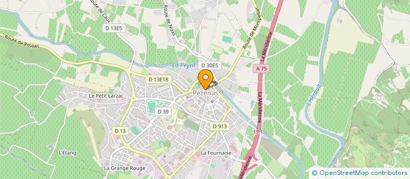 localisation de l'entreprise ASS SAUVE CONNAIS DEVEL METIERS BOIS à PEZENAS