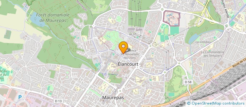 localisation de l'entreprise ASS SCIENCES ET FORMATION à ELANCOURT