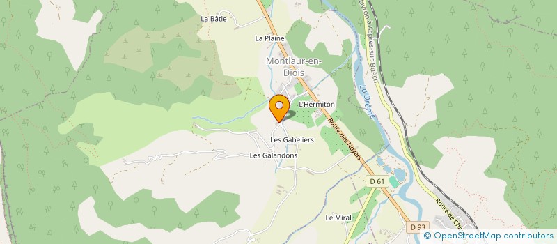 localisation de l'entreprise ASS SCIENCES ETUDES LOISIRS à MONTLAUR-EN-DIOIS