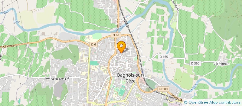 localisation de l'entreprise ASS SECOURISTES FRANCAIS CROIX BLANCHE BAGNOLS CEZE  BAGNOLS-SUR-CEZE