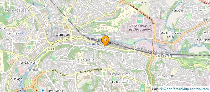 localisation de l'entreprise ASS SECOURS POPULAIRE FRANCAIS à QUIMPER