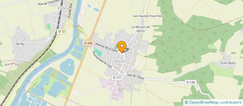 localisation de l'entreprise ASS SECR EMPL ADMN MAIRIE ARROND SENS à VERON
