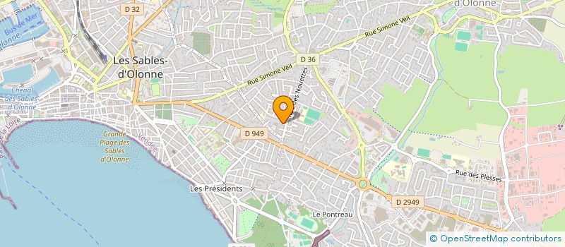 localisation de l'entreprise ASS SEMI MARATHON DES OLONNES à LES SABLES D'OLONNE