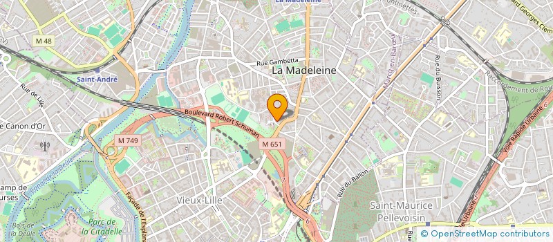 localisation de l'entreprise ASS SEPTENTRIONALE EPIDEMIOLOGIE PSY à LA MADELEINE