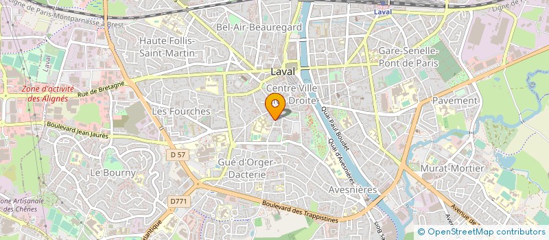 localisation de l'entreprise ASS SERV JURIDIQUE DEFENSE INTERET AGRIC à LAVAL