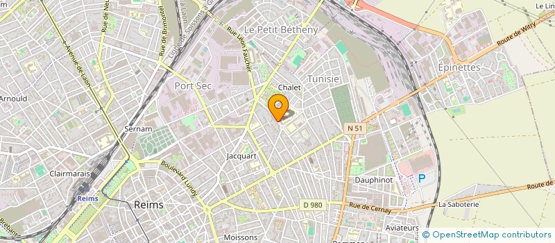 localisation de l'entreprise ASS SERV POUR INFORM FAMILL ACCIDENT ROU à REIMS