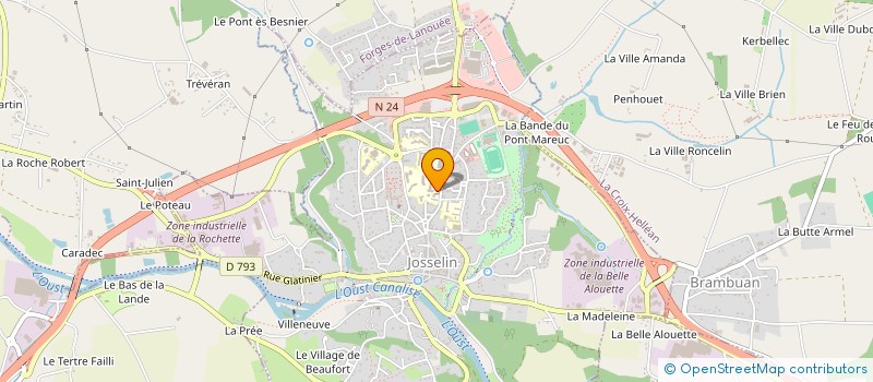localisation de l'entreprise ASS SERV SOINS A DOMICILE  JOSSELIN