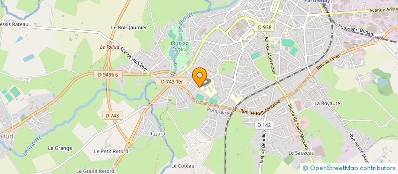 localisation de l'entreprise ASS SERVI COURSES  PARTHENAY