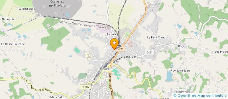 localisation de l'entreprise ASS SERVICE AIDE DOMICILE HAUT PERIGORD à THIVIERS