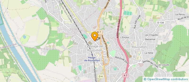 localisation de l'entreprise ASS SERVICE MUNICIPAL JEUNESSE ENFANCE à LE PEAGE-DE-ROUSSILLON