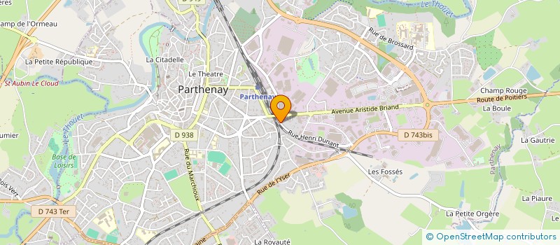 localisation de l'entreprise ASS SERVICES INFORMATIQUES à PARTHENAY