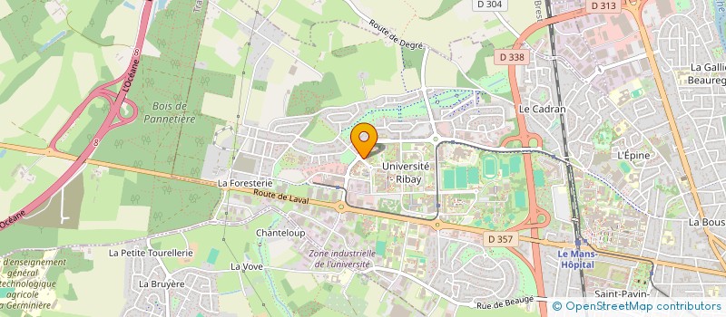 localisation de l'entreprise ASS SERVICES REALISATIONS TOPOGRAPHIQUES à LE MANS