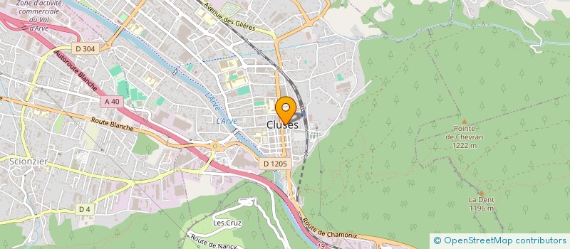 localisation de l'entreprise ASS SERVICES SOCIAUX INTERENTR CLUSES à CLUSES