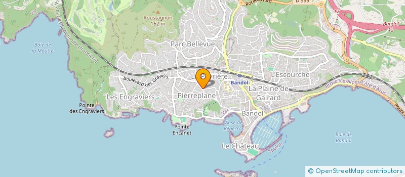 localisation de l'entreprise ASS  SERVIR LO1901  BANDOL