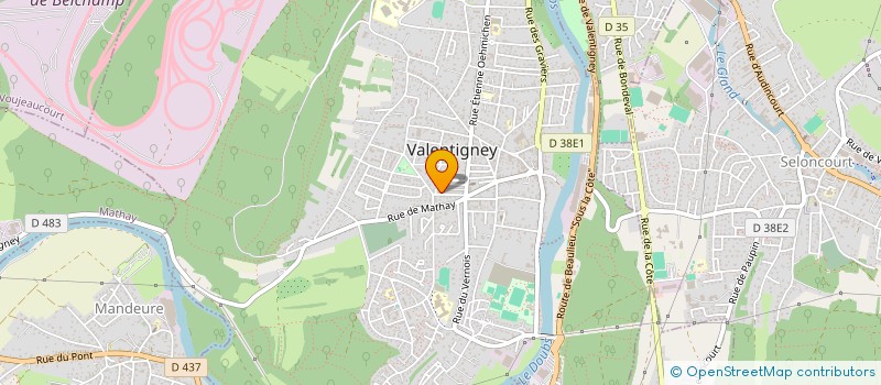 localisation de l'entreprise ASS SERVIR SON PROCHAIN  VALENTIGNEY