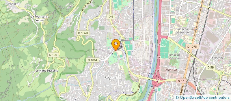 localisation de l'entreprise ASS  SEYSSINS SKI DE FONDS  SEYSSINS