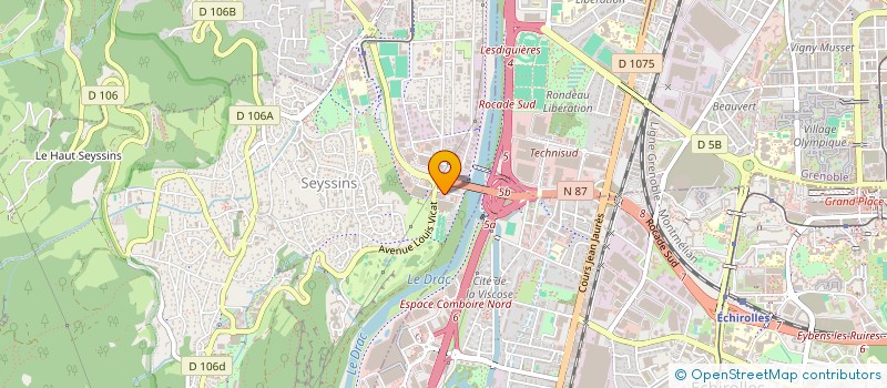 localisation de l'entreprise ASS SGI (STE GESTION ET INVESTISSEMENT) à SEYSSINS