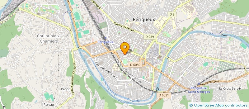 localisation de l'entreprise ASS SHANTI CENTRE ETUDE PRATIQUE YOGA  PERIGUEUX