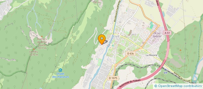 localisation de l'entreprise ASS  SHODOKAN CLUB VIFOIS  VIF