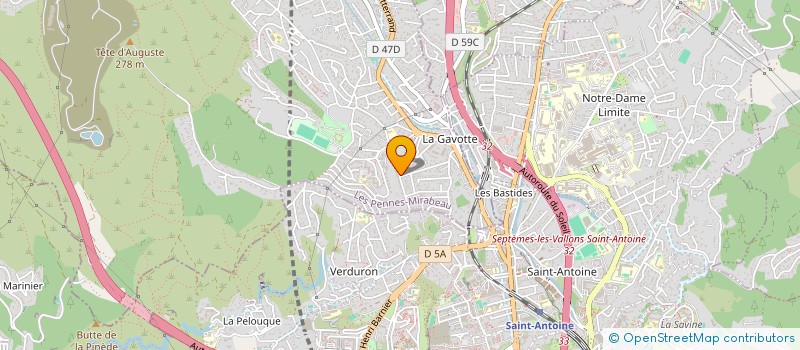 localisation de l'entreprise ASS SHOTOKAN KARATE CLUB à LES PENNES-MIRABEAU