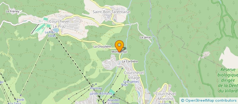 localisation de l'entreprise ASS  SKI ET MONTAGNE à COURCHEVEL