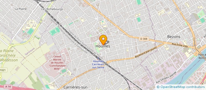 localisation de l'entreprise ASS  SOC MUSICALE LA RENAISSANTE  HOUILLES