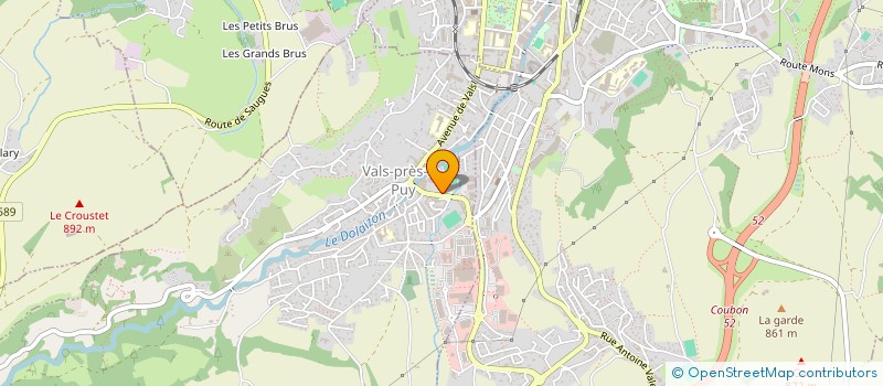 localisation de l'entreprise ASS SOC PETANQUE ET JEU PROVENCAL à VALS-PRES-LE-PUY
