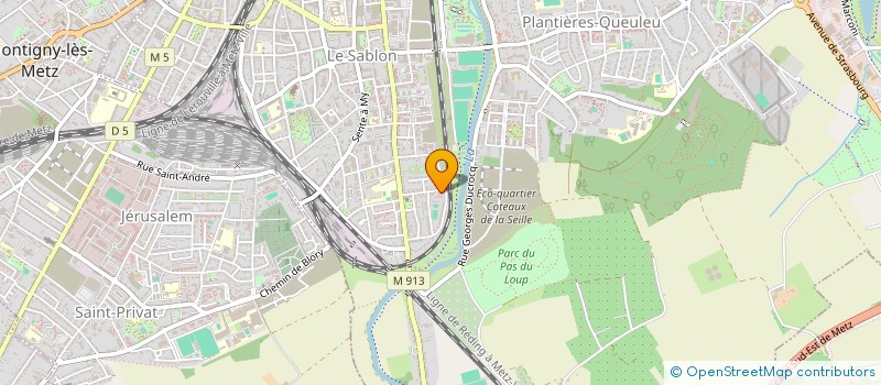 localisation de l'entreprise ASS SOCIAL QUARTIER MAGNY  METZ