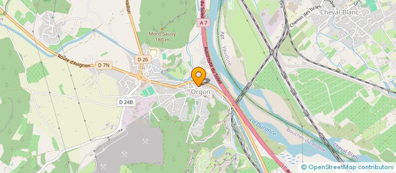 localisation de l'entreprise ASS  SOCIETE CHASSE COMMUNALISEE D'ORGON  ORGON