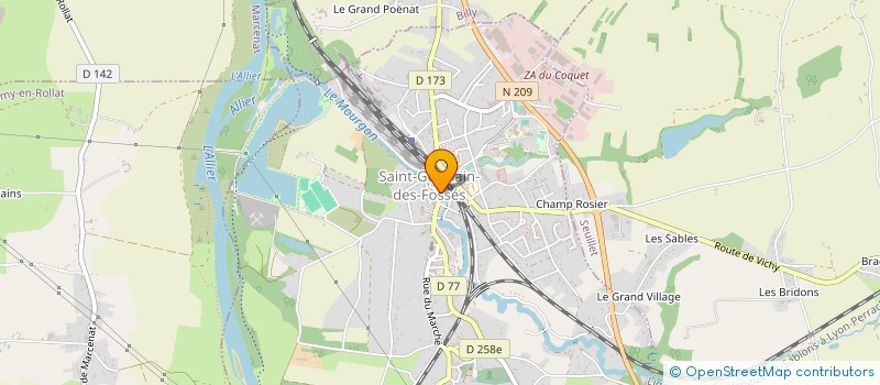 localisation de l'entreprise ASS SOCIETE MUSICALE L'INDEPENDANTE  SAINT-GERMAIN-DES-FOSSES