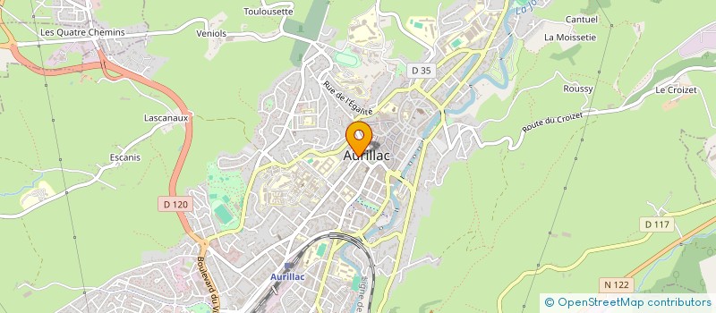 localisation de l'entreprise ASS SOCIO CULTURELLE à AURILLAC