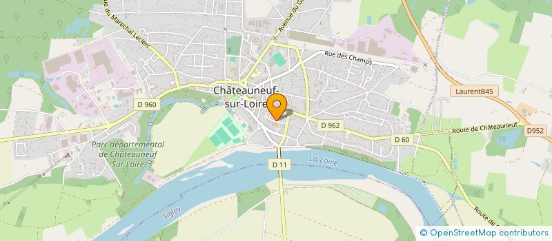 localisation de l'entreprise ASS SOCIO CULTURELLE ET LOISIRS à CHATEAUNEUF-SUR-LOIRE