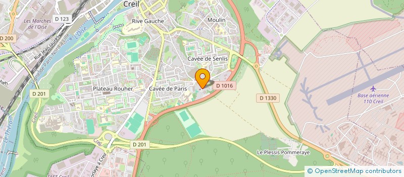 localisation de l'entreprise ASS SOCIO CULTURELLE HOTEL IMPOTS CREIL à CREIL