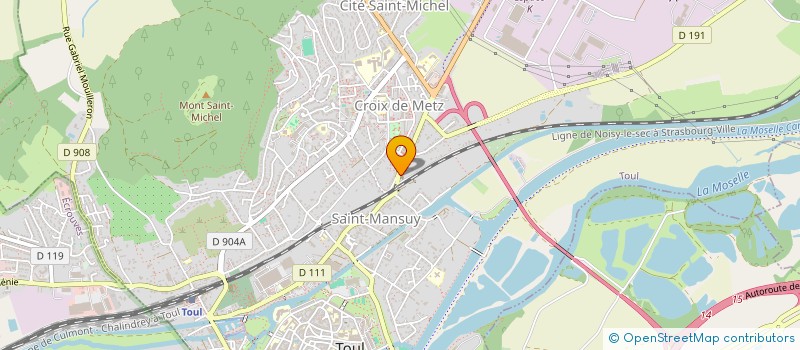 localisation de l'entreprise ASS SOCIO CULTURELLE MAGHREBINS TOULOIS  TOUL