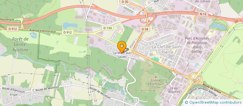 localisation de l'entreprise ASS SOCIO-CULTURELLE RES MARE AUX SAULES à PLAISIR