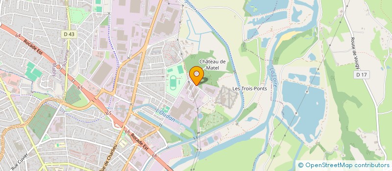 localisation de l'entreprise ASS SOCIO CULTURELLE SPORTIVE CTRE DETENTION DE ROANNE à ROANNE